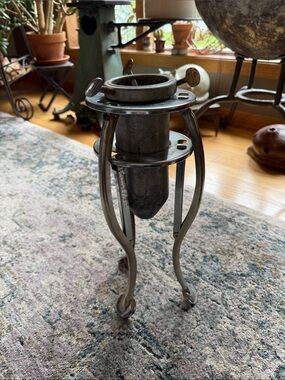 Vtg QUIK-EZY Tree Holder Folding Christmas Tree Stand Chicago USA